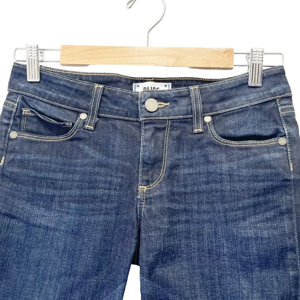 Paige Denim Bermuda Shorts in Warner Long Jean Shorts Dark Wash Size 24 | 00